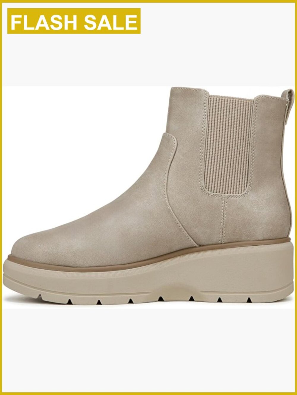 Women's Slip-On Chelsea Ankle Boots with Wedge Heel and Arch Support